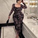 SHEIN GRANDE TAILLE (44/46/48/50/52/54) Robe casual imprimée à manches longues E330 https://sheinstyle.store original Algerie DZ