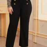 SHEIN GRANDE TAILLE (48/50/52/54) Pantalon grande taille fuselé avec double rangée de boutons E339 https://sheinstyle.store original Algerie DZ