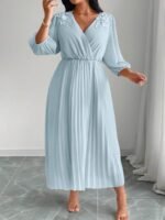 SHEIN GRANDE TAILLE (48/50/52/54) Robe élégante coupe A à taille froncée et imprimé floral E332 https://sheinstyle.store original Algerie DZ